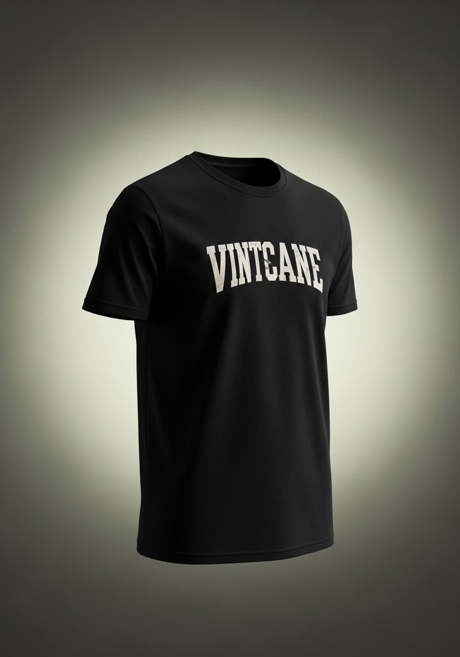 Crew Tee (Black, Contrast Print)