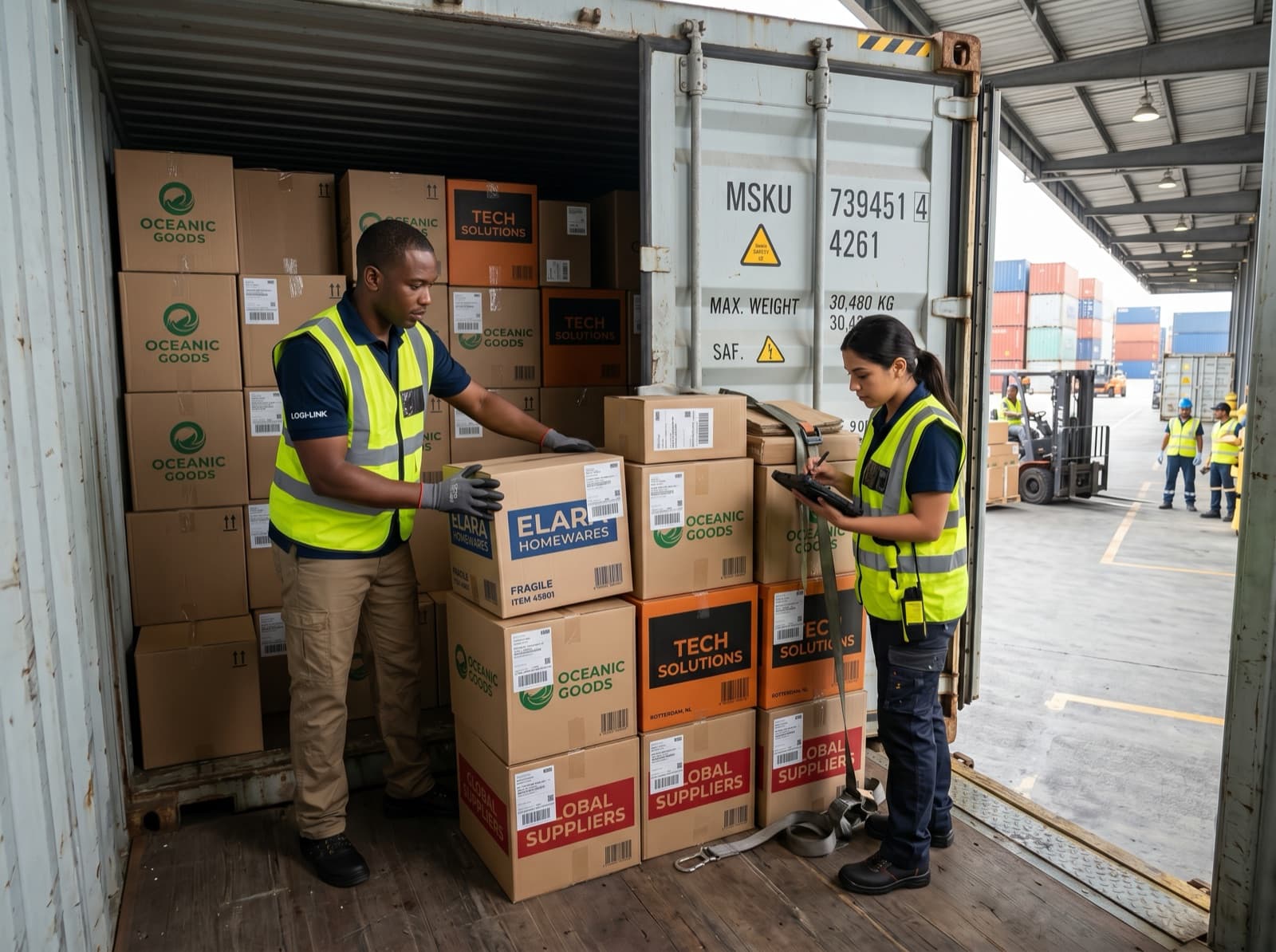 Shipping container and logistics operations for Merch Maverick